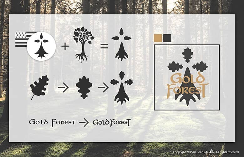 studies logo design Gold Forest